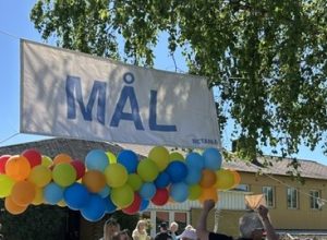 Målskylt.